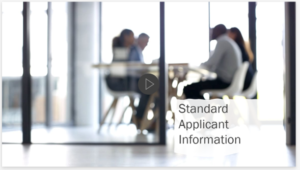 Standard Applicant Information